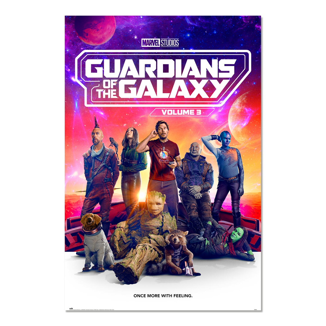 Grupo Erik Marvel Guardianes de la Galaxia Vol 3 Once More With Feeling Póster - 91 x 61,5 cm - Se envía enrollado - Póster de arte - Pósters e impresiones - Pósteres de pared
