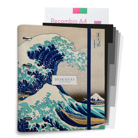 Comprar Carpeblock 4 Anillas La Gran Ola De Kanagawa Hokusai 