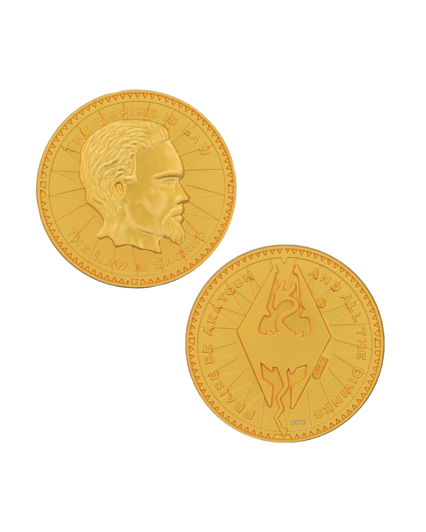 Réplica moneda misty gold septim the elder scrolls fanattik