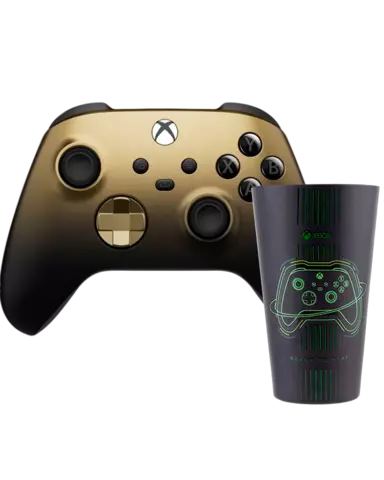 Comprar Mando Inalámbrico Gold Shadow Edición Especial + Vaso de Cristal Xbox con Licencia Oficial Xbox Series Edición Especial | Gold Shadow