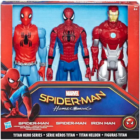 Comprar Blister 3 figuras Titan Hero Series Spiderman Marvel 30cm Figuras Estándar