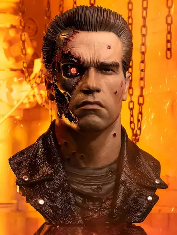 Busto T-800 Modelo 101 Terminator 2 Battle Damaged Ver. 1/1 Scale Art Pure Arts