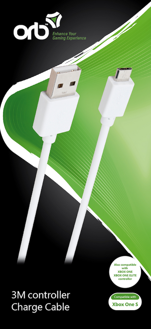 Cable de carga del mando orb (cable de 3 m) - para xbox one s