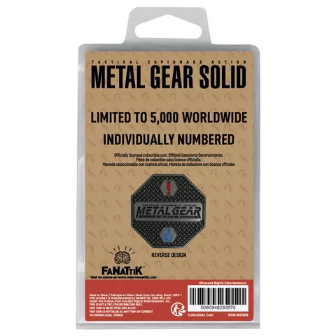Comprar Moneda Metálica Solid Snake Metal Gear Solid Edición Limitada Fanattik Limitada