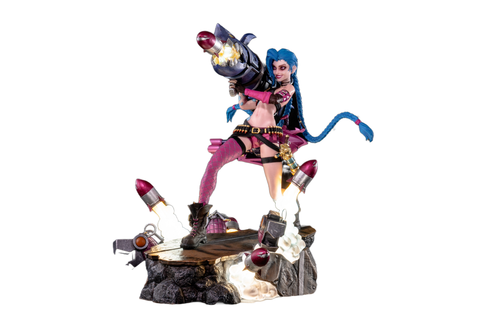 Figura Jinx Estatua Resina Escala 1/6 League of Legends 32 cm