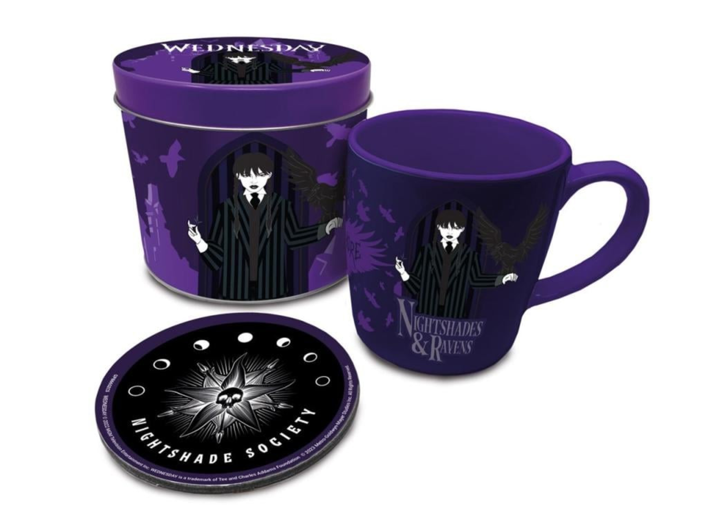 Caja Regalo Miércoles Set de Taza + Posavasos