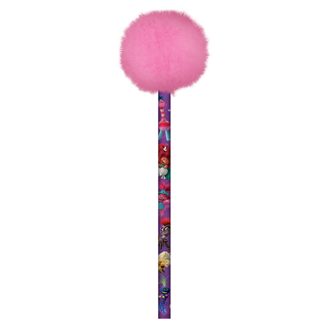 Trolls World Tour - Lápiz Con Pompón Rhythm & Rainbows