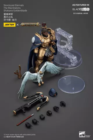 Reservar Figura Shakana Goldenblade Warhammer Age of Sigmar Stormcast Eternals The Blacktalons 20 cm Figuras Estándar