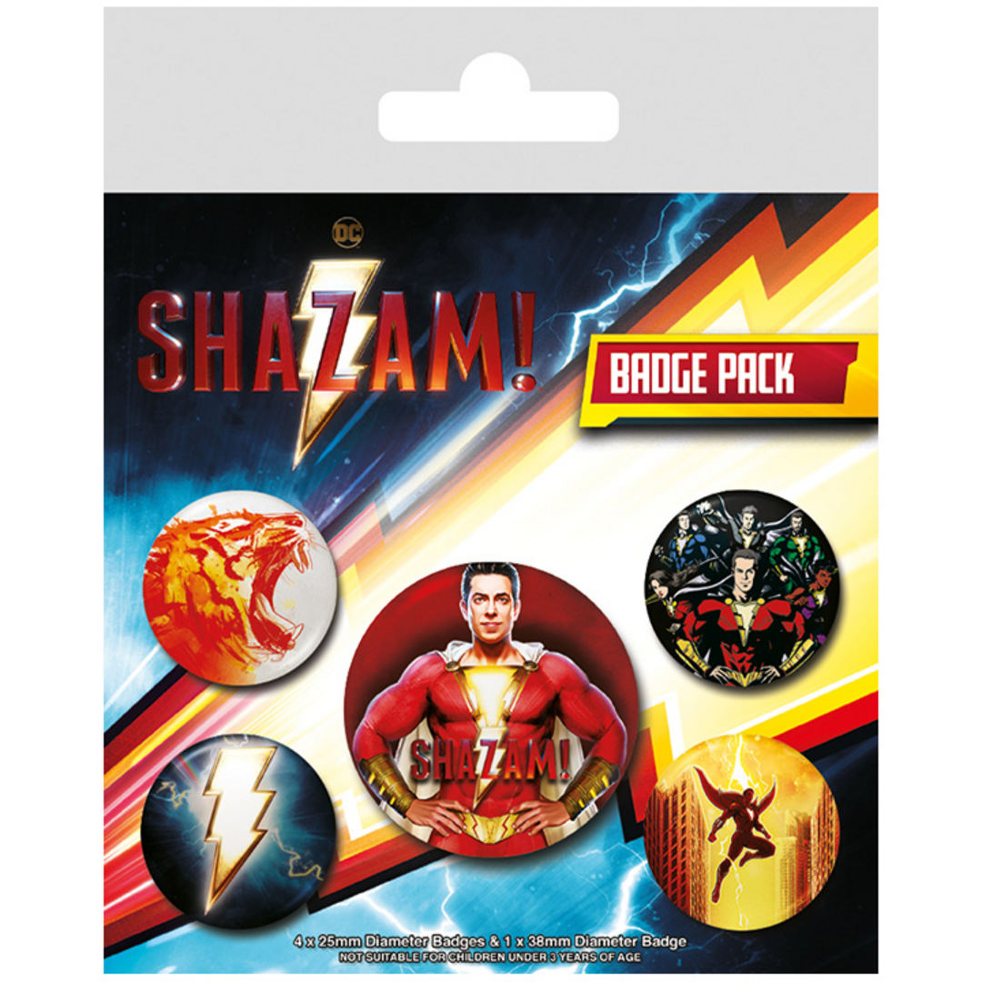 Shazam! - pack de chapas power