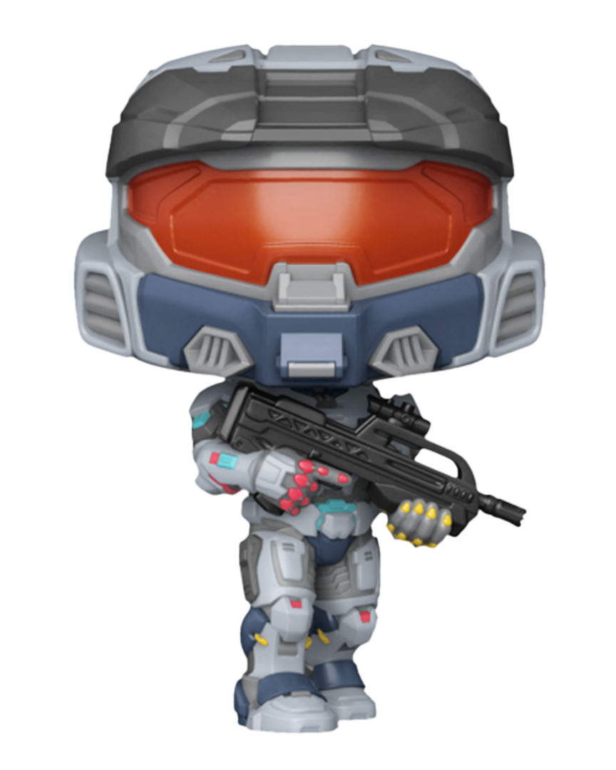 Figura pop! spartan mark vii con rifle de asalto halo infinite 9 cm