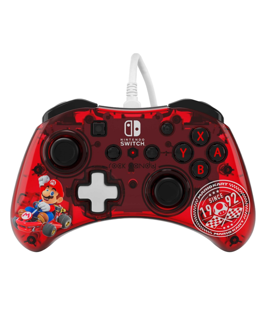 Mando mario kart rock candy con cable con licencia oficial nintendo