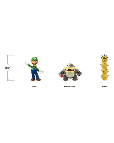 Comprar Pack 3 Figuras Luigi & Morton Koopa con Pokey Super Mario 6 cm Figuras de Videojuegos