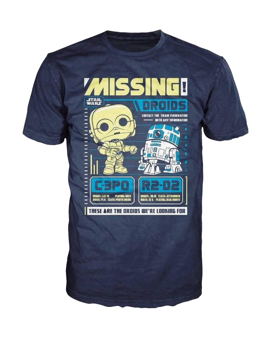 Camiseta Pop! Poster C3PO R2D2 Star Wars Talla M