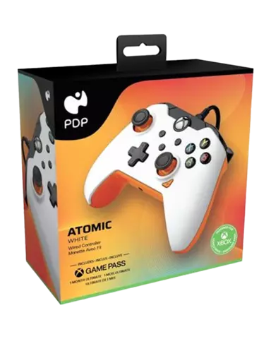 Comprar Mando Atomic White Blanco/Naranja Licenciado con Cable Xbox Series