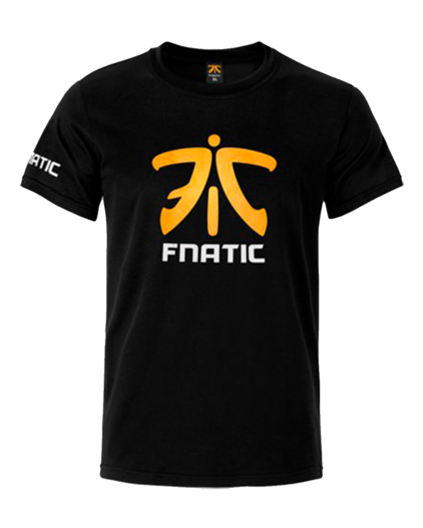 Camiseta negra naranja fnatic talla xl