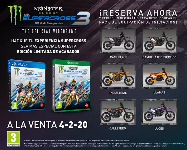 DLC Pack de Equipación de Inicicación Monster Energy Supercross 3 - Xbox One