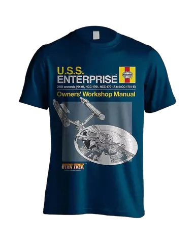 Comprar Camiseta Azul Star Trek Enterprise Talla L - Talla L, Camiseta