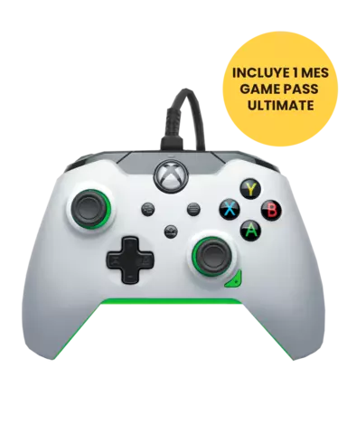 Comprar Mando Neon White Blanco/Verde Licenciado con Cable - Xbox Series, Xbox One, PC, Mandos, PDP