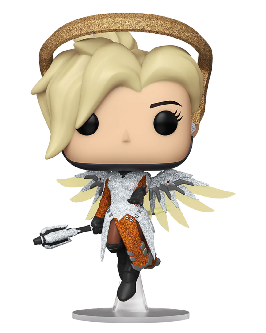 Figura pop! mercy overwatch edición 30 aniversario colección diamante 9cm