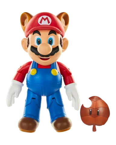 Figura Super Mario Racoon 10 cm & Super Leaf