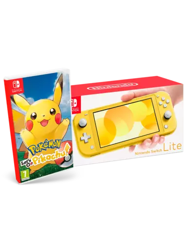Nintendo Switch Lite 32GB Handheld Video Game Console in Yellow with  Pokemon: Let's Go, Pikachu! Game Bundle