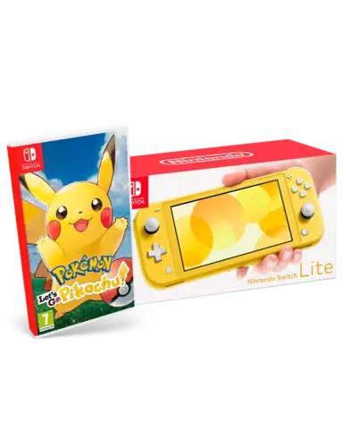 Nintendo Switch Lite 32GB Yellow and Pokemon Let's Go, Eevee