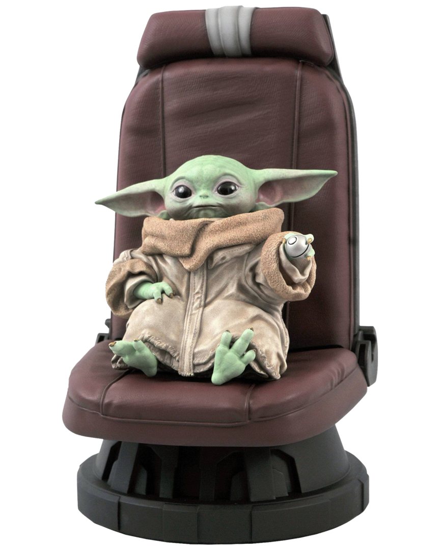 Figura baby yoda en silla star wars the mandalorian escala 1:2 30cm
