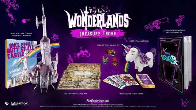 Comprar Tiny Tina's Wonderlands + Tiny Tina’s  Treasure Trove + Camiseta Amara Oficial Talla M PS4 Pack Treasure Trove