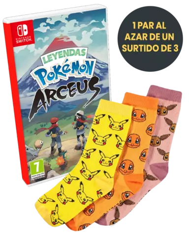 Pokémon Legends: Arceus + 1 Par Calcetines Crew Pokémon al Azar Talla 39/42