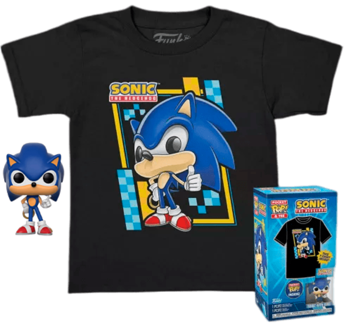 Figura Pocket POP! Sonic + Camiseta Talla M