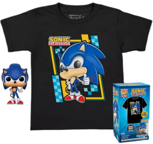 Figura Pocket POP! Sonic + Camiseta Talla XL