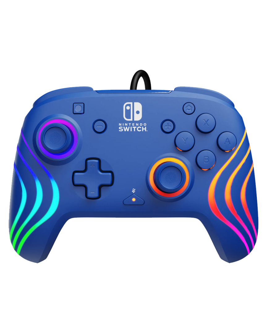 Mando Afterglow Wave Azul con Licencia Oficial de Nintendo