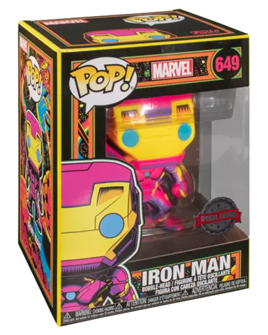 Comprar Figura POP! Iron Man Edición Especial Black Light Figuras Estándar
