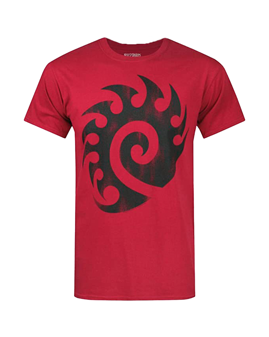 Camiseta roja starcraft ii zerg vintage logo talla l