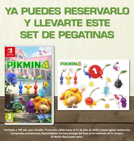 Comprar Pikmin 4 + Set de Pegatinas Oficiales Switch Pack Pegatinas