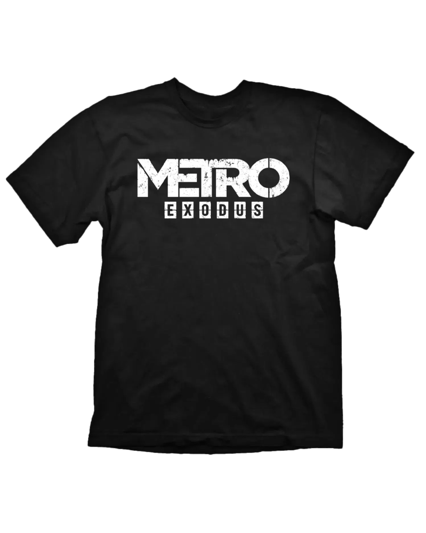 Camiseta negra logo metro exodus talla m