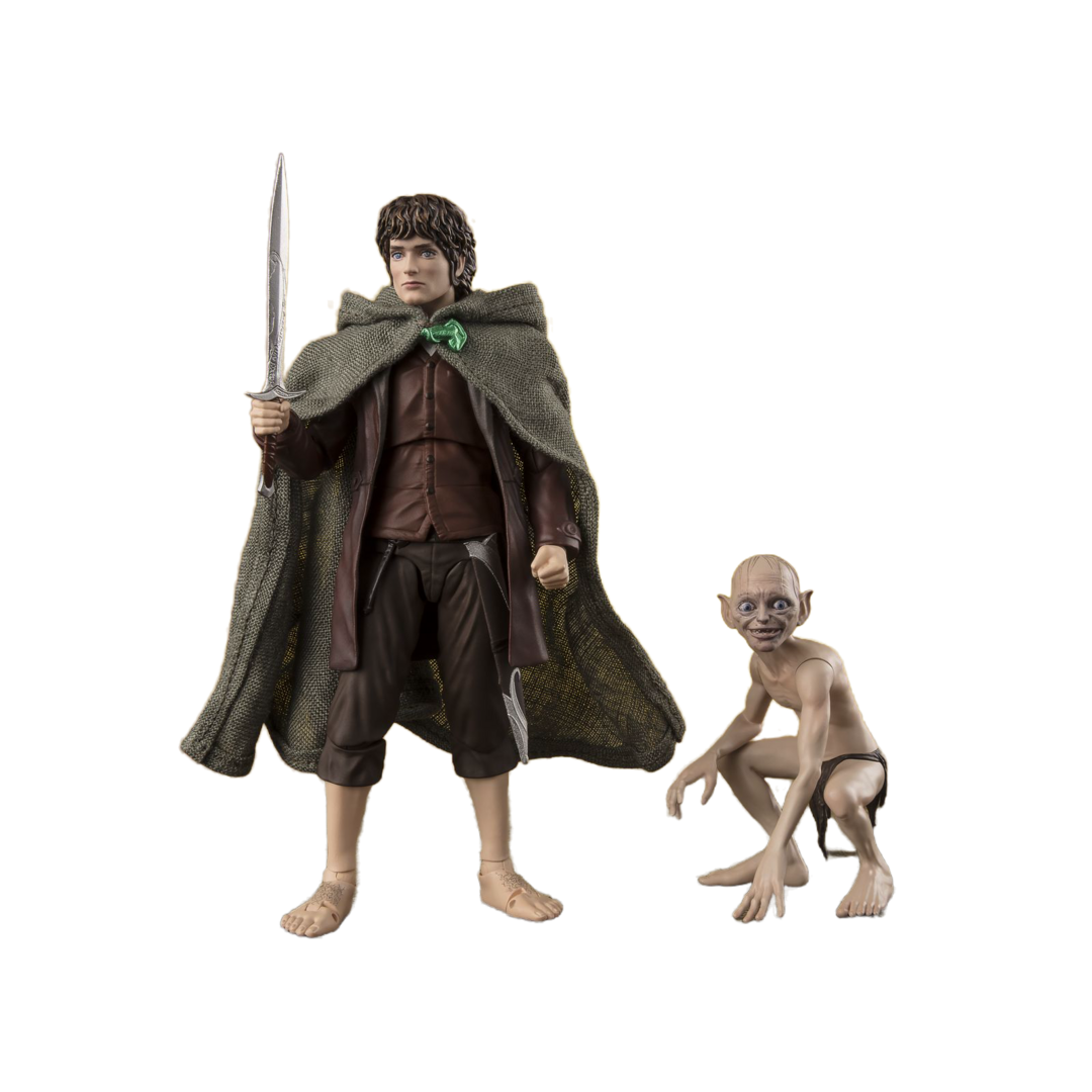 Figuras Frodo Baggins & Gollum El Señor de los Anillos SH Figuarts
