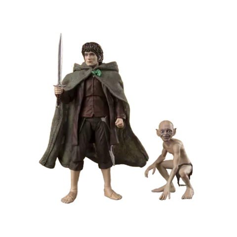 Figuras Frodo Baggins & Gollum El Señor de los Anillos SH Figuarts