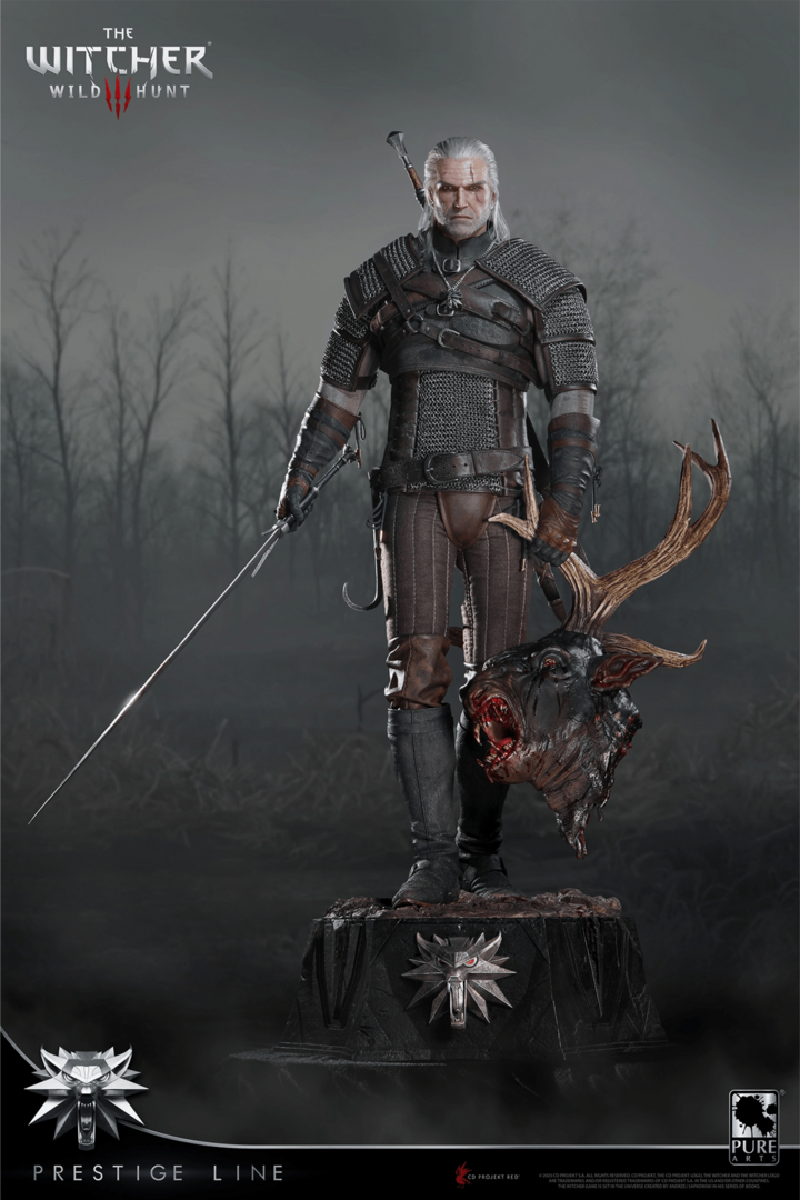 Estatua resina geralt de rivia the witcher 3 1/2 prestige line pure arts