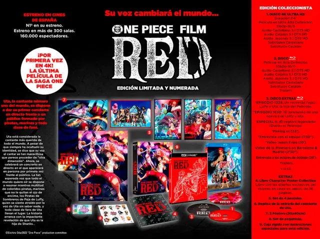 Comprar One Piece Red: La Película 4K Edición Coleccionista Blu-ray Coleccionista Blu-ray 4K