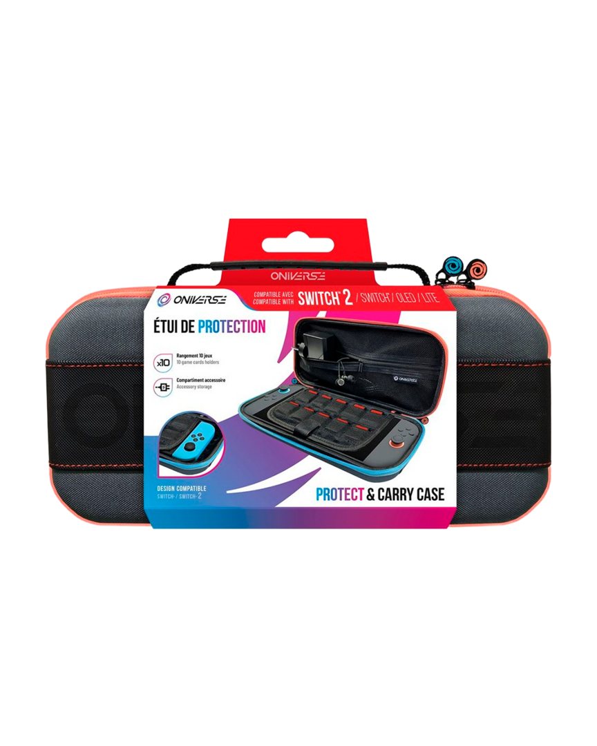 Oniverse carrying case - blue/orange zipper - switch 2