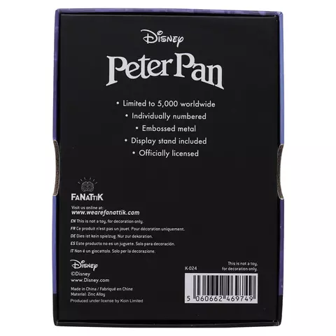 Reservar Lingote Peter Pan Disney Edición Limitada Fanattik Limitada
