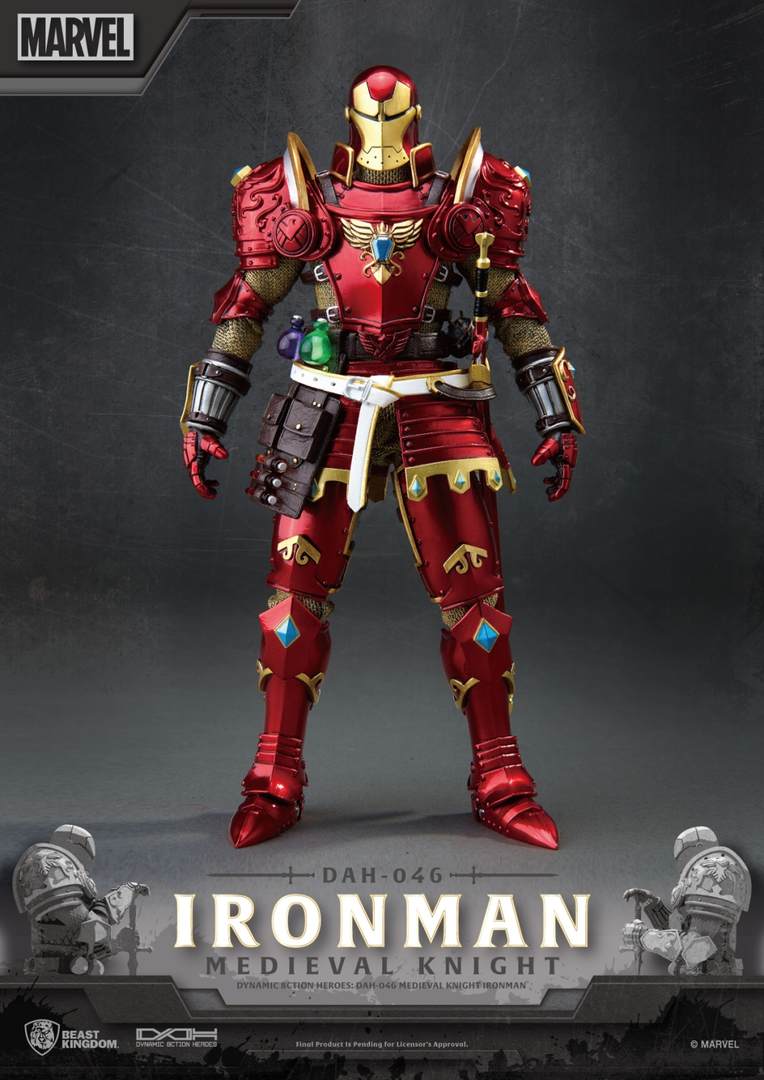 Figura Dynamic8H Marvel Iron Man Caballero Medieval