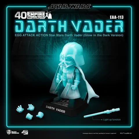 Comprar Figura Egg Attack Star Wars Darth Vader Version Brilla En La Oscuridad Figuras de Videojuegos