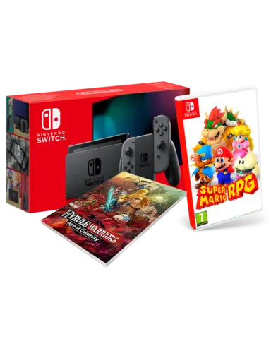 Nintendo Switch JoyCon Gris + Super Mario RPG