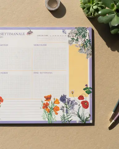 Comprar Bloc Planificador Semanal A3 Wild Flowers Italiano 