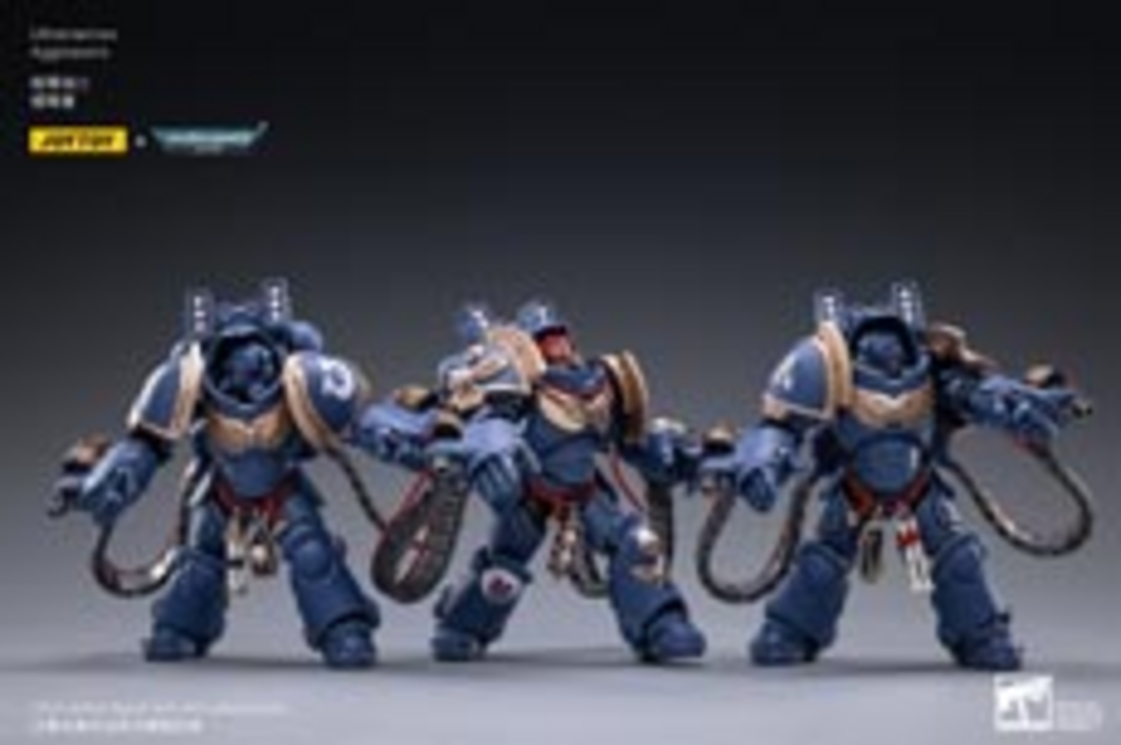 Ultramarines primaris aggressors set 3 figuras 12 cm 1/18 warhammer 40k jt2184