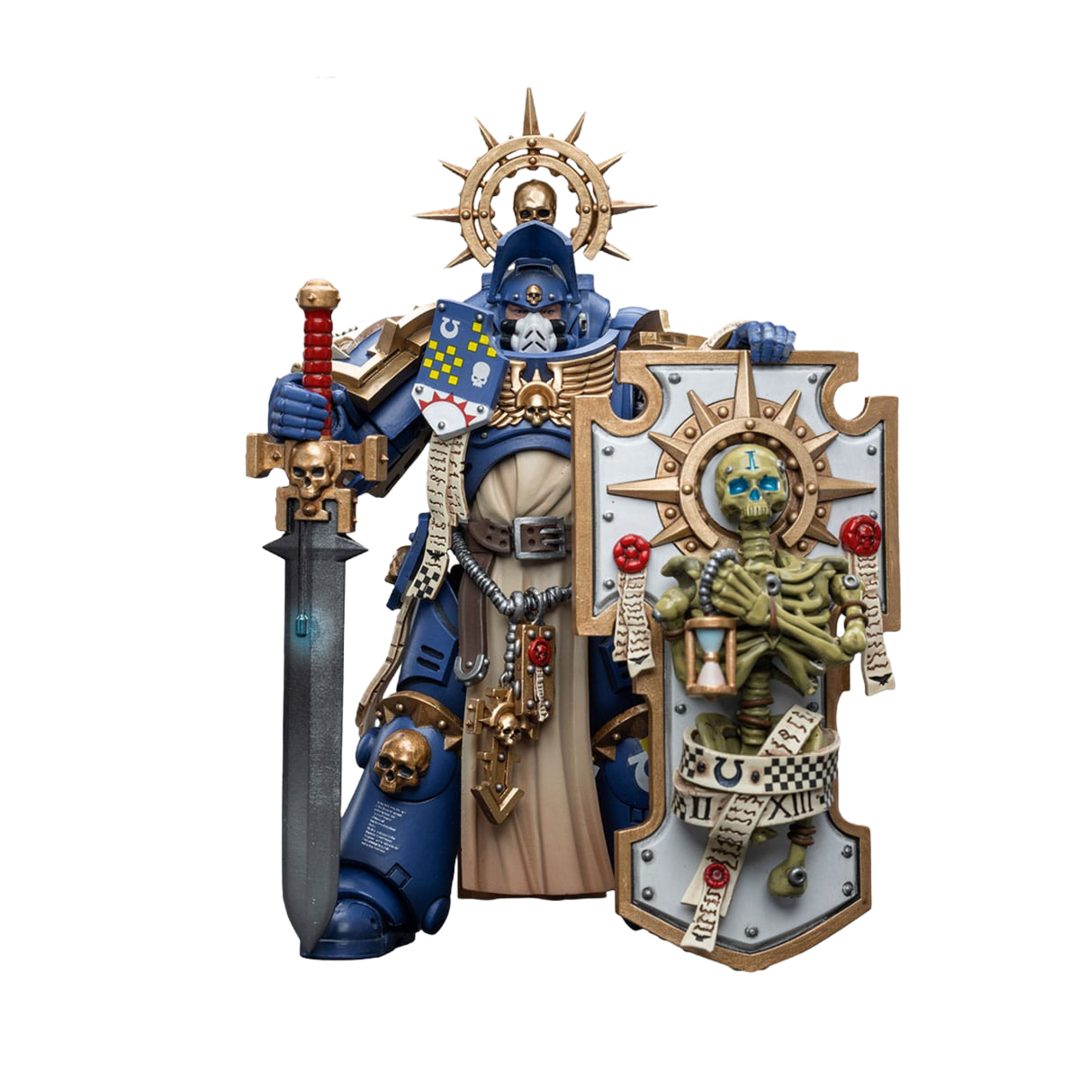 Figura primaris capitan escudo y espada ultramarines warhammer 40k 1/18 joytoy