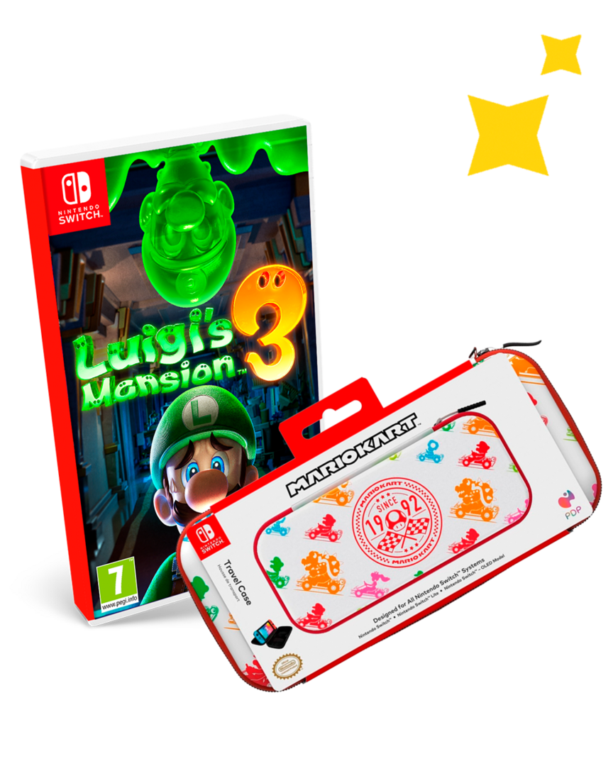 Luigi's Mansion 3 + Funda Mario Kart Racers