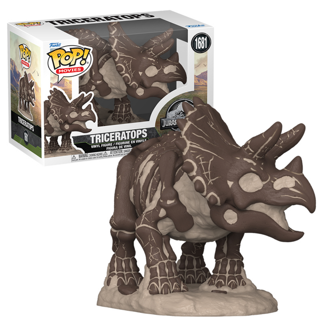 Funko Pop! Movies: JP Fossil - Triceratops - Jurassic Park- Figura de Vinilo Coleccionable - Idea de Regalo - Mercancia Oficial - Juguetes para Niños y Adultos - Movies Fans